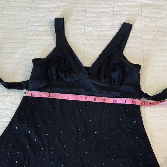 Y2K small Babydoll tank A. Byer Black cami tunic top Fairycore whimsigoth - Picture 5 of 8